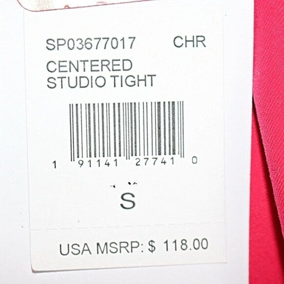 New with Tags - Spiritual Gangster Centered Studio Tights, "Love Is Love" Cherry - Picture 5 of 8